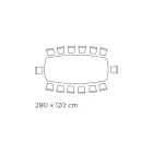 Tavolo Fisso con Piano in Ceramica Onice Argento Lucido Made in Italy - Grotta  Viadurini