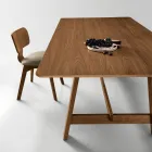 Tavolo Fisso da Otto Posti con Finitura in Mdf in Due Colorazioni - Talia Viadurini