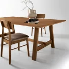 Tavolo Fisso da Otto Posti con Finitura in Mdf in Due Colorazioni - Talia Viadurini