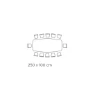 Tavolo Fisso da Pranzo con Piano a Botte in Ceramica Made in Italy - Occhiali Viadurini