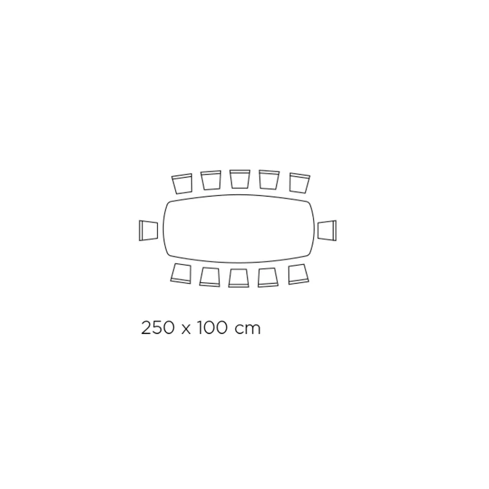 Tavolo Fisso da Pranzo con Piano a Botte in Ceramica Made in Italy - Occhiali Viadurini