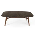 Tavolo Fisso da Pranzo in Ceramica Emperador Lucido Made in Italy - Nord Viadurini