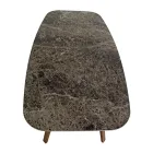 Tavolo Fisso da Pranzo in Ceramica Emperador Lucido Made in Italy - Nord Viadurini