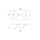 Tavolo Fisso da Pranzo in Vetro e Poliuretano Rigido Made in Italy - Lavanda Viadurini