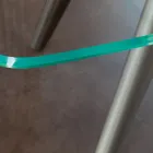 Tavolo Fisso da Pranzo in Vetro e Poliuretano Rigido Made in Italy - Lavanda Viadurini