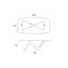 Tavolo Fisso da Pranzo in Vetro e Poliuretano Rigido Made in Italy - Lavanda Viadurini