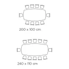Tavolo Fisso da Soggiorno con Base in Legno Made in Italy - Equatore Viadurini