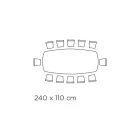 Tavolo Fisso in Ceramica Amazzonite Lucido Made in Italy - Grotta  Viadurini