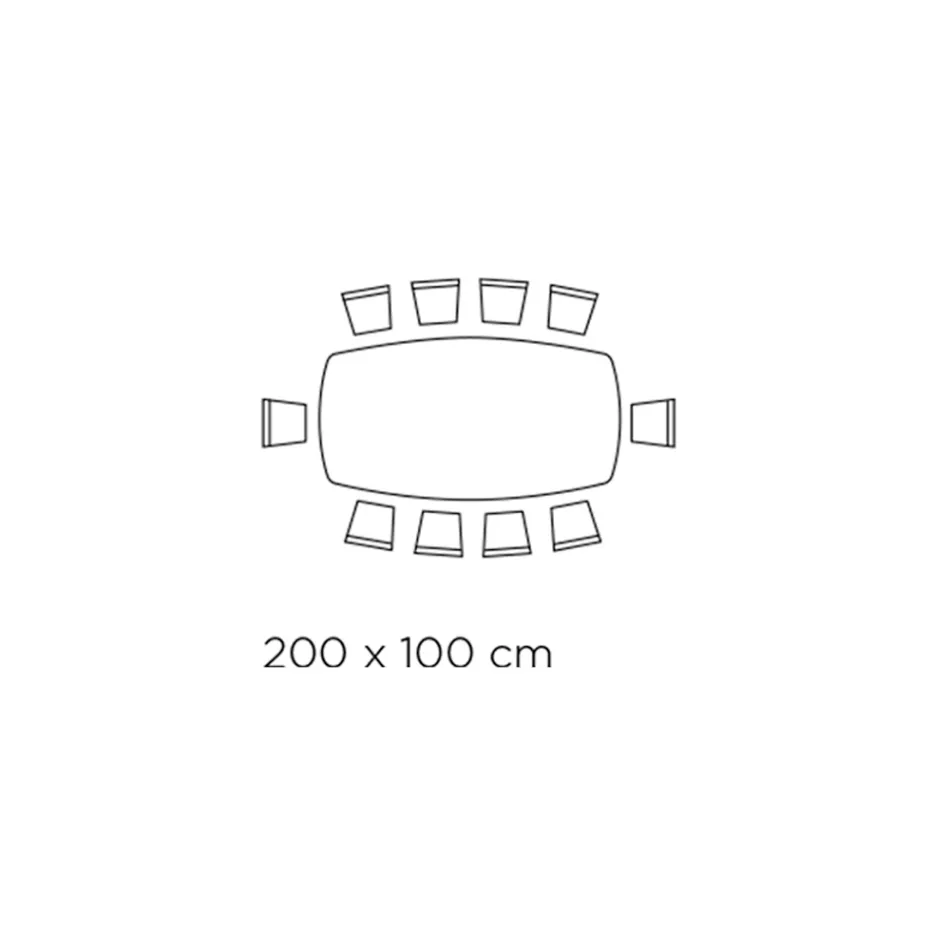 Tavolo Fisso in Ceramica Amazzonite Lucido Made in Italy - Grotta  Viadurini