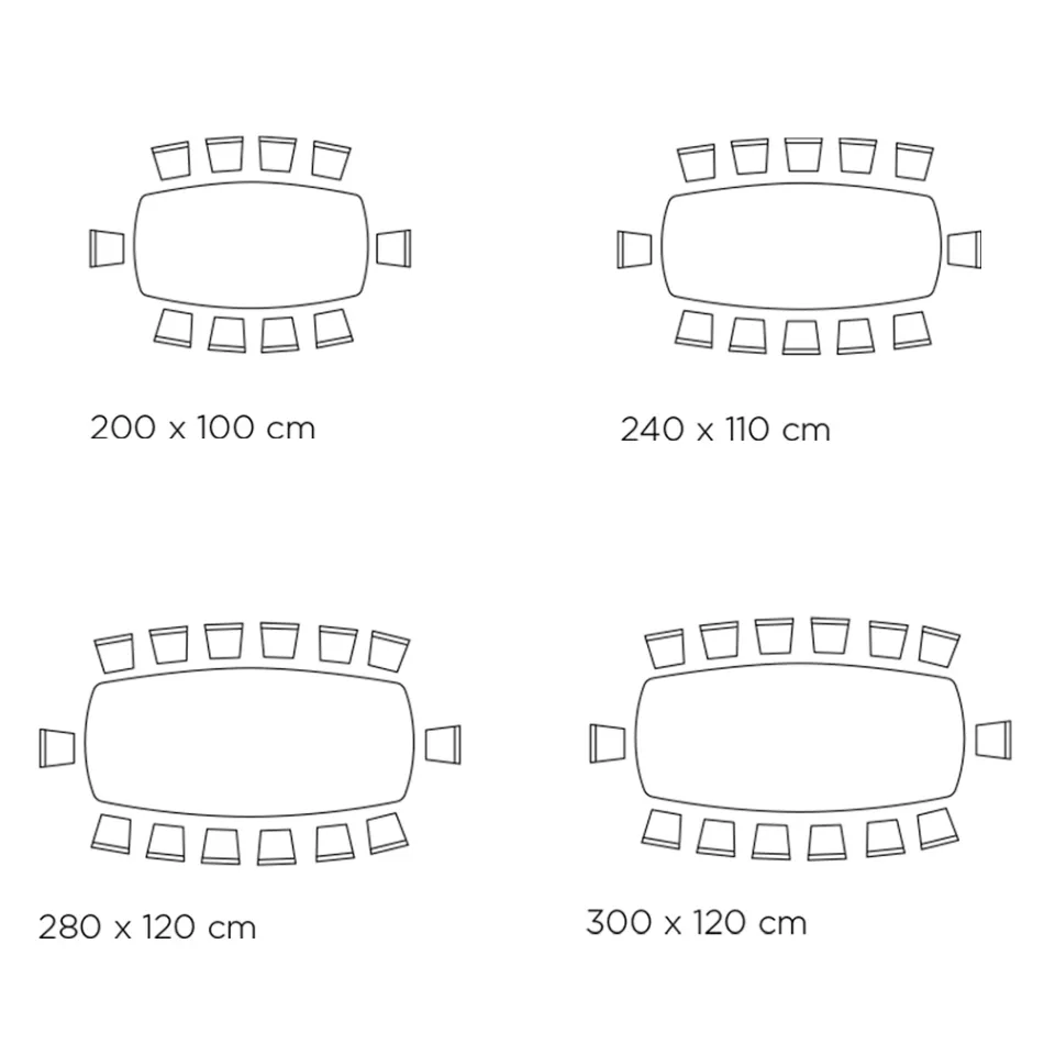 Tavolo Fisso in Ceramica in Diverse Finiture e Misure Made in Italy - Grotta  Viadurini