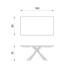 Tavolo Fisso in Rovere Impiallacciato e Base in Metallo Nero - Skipper Viadurini