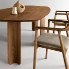Tavolo Fisso in Tre Colori con Finitura Effetto Legno e Due Dimensioni - Musa Viadurini