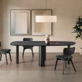 Tavolo Fisso in Tre Colori con Finitura Effetto Legno e Due Dimensioni - Musa