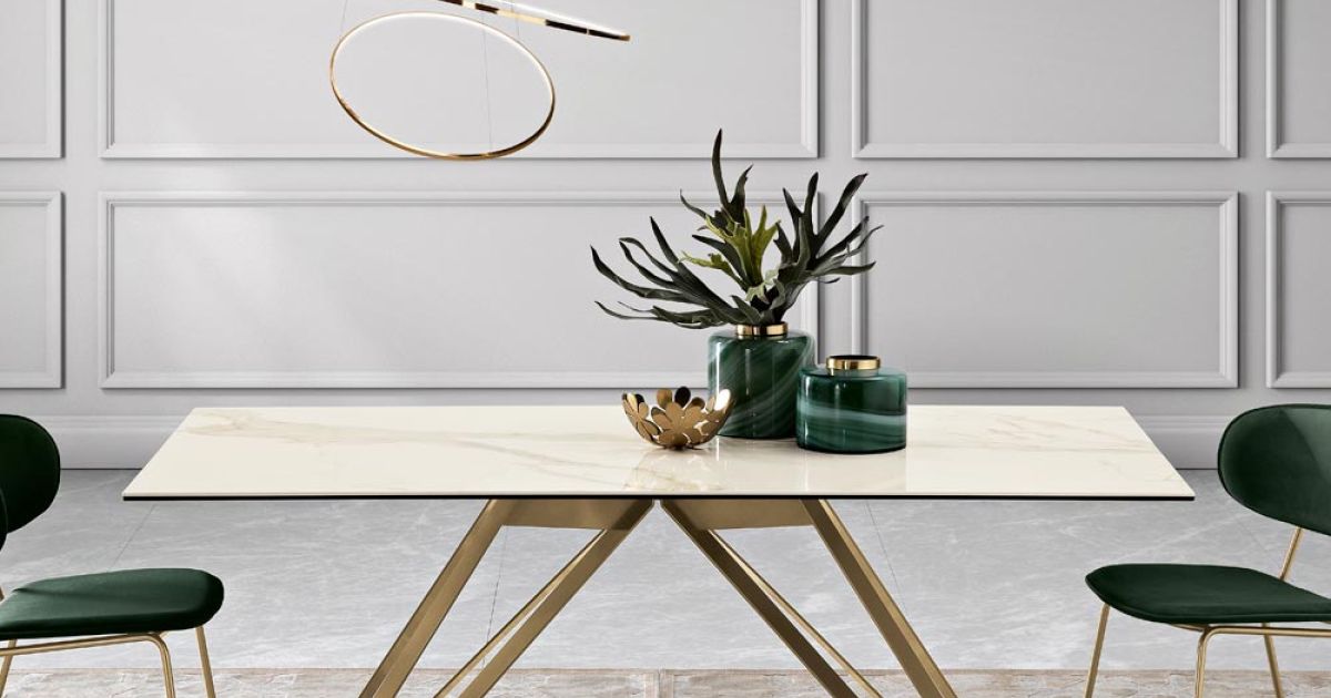 Tavolo Fisso Tavolo Vetro Effetto Marmo Tavolo Fisso Cm Effetto