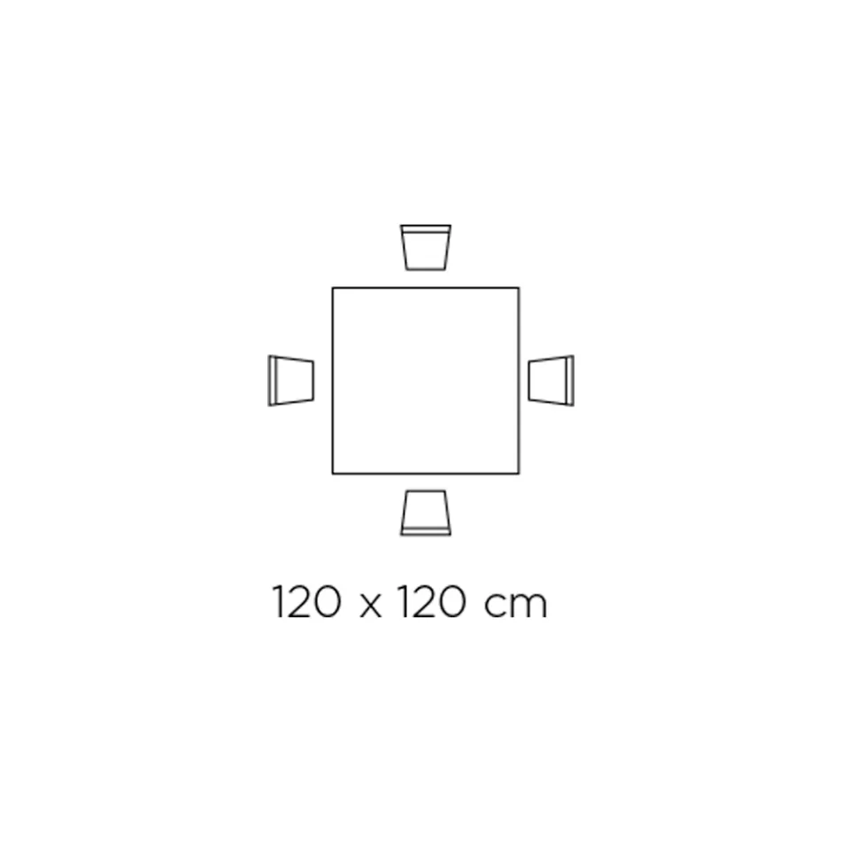 Tavolo Fisso Quadrato in Laminato e Acciaio Made in Italy - Forbice Viadurini