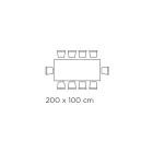 Tavolo Fisso Rettangolare con Base in Legno Made in Italy - Equatore Viadurini