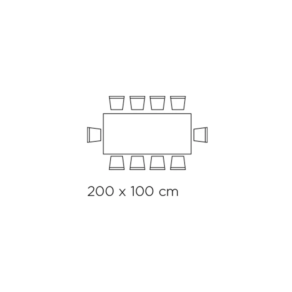 Tavolo Fisso Rettangolare con Base in Legno Made in Italy - Equatore Viadurini