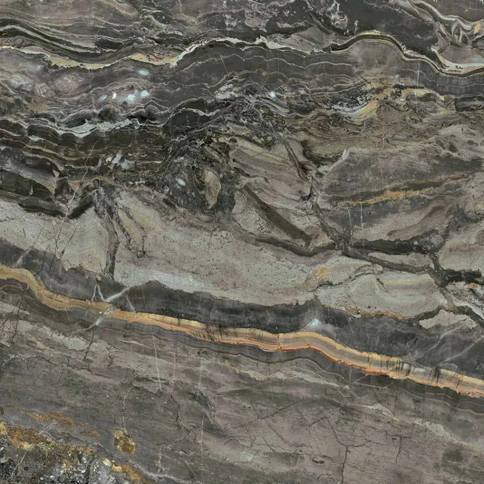 Tavolo Fisso Rettangolare in Acciaio e Ceramica Made in Italy - Pantaloni Viadurini