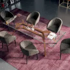 Tavolo Fisso Rettangolare in Vetro Extrachiaro e Frassino Made in Italy - Nord  Viadurini