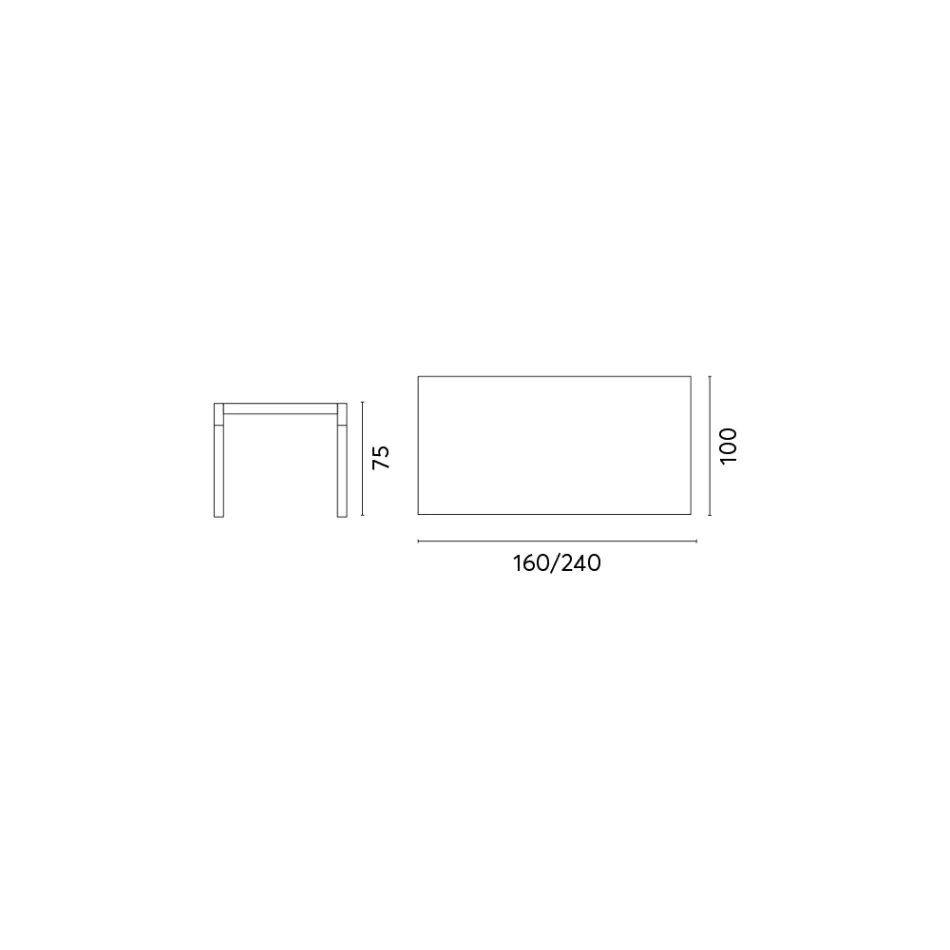 Tavolo Giardino Allungabile a 240 cm con Struttura in Alluminio - Geoffroy Viadurini