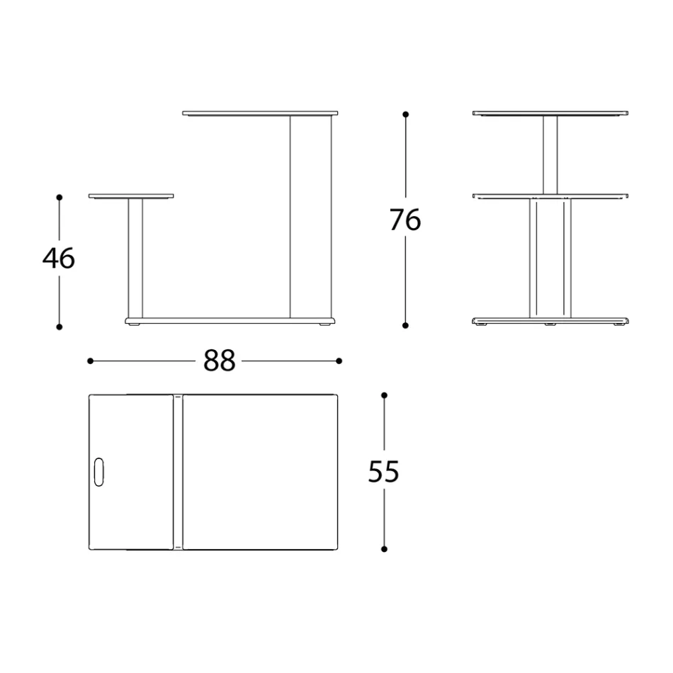 Tavolo Giardino con Seduta in Alluminio Made in Italy - Plinto by Varaschin Viadurini