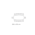 Tavolo in Ceramica e Basamento Finitura Grafite Made in Italy - Pantaloni Viadurini