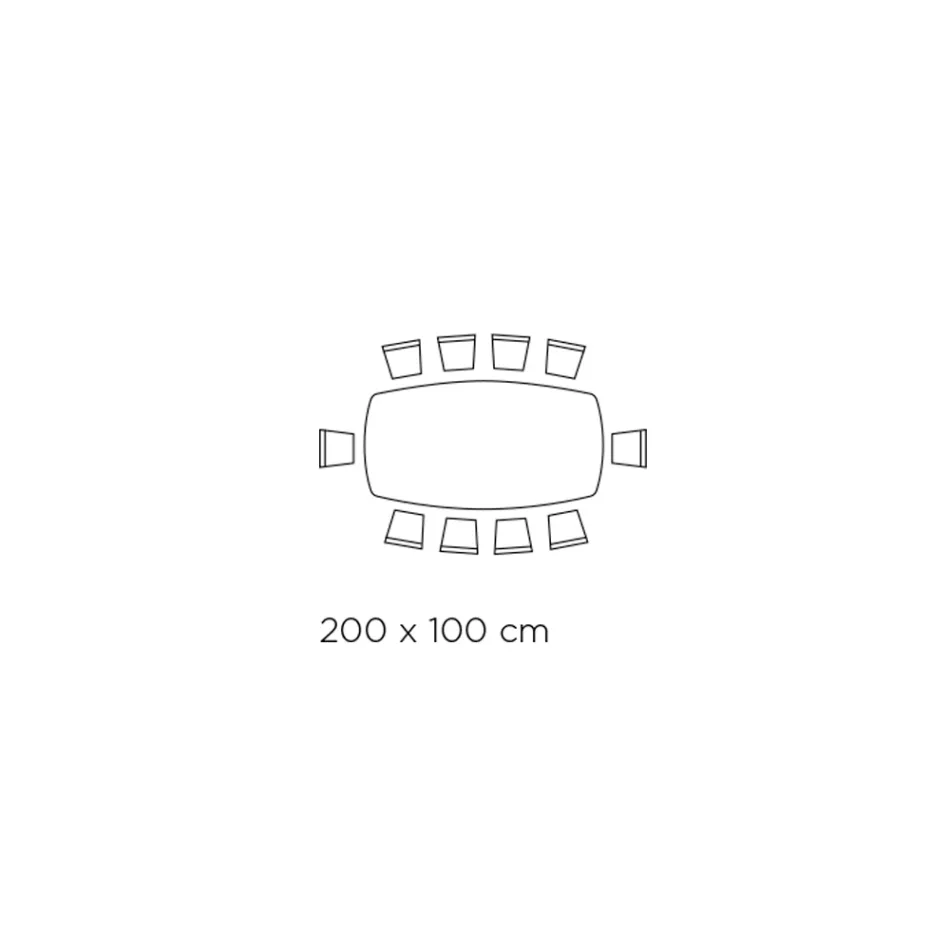 Tavolo in Ceramica e Basamento Finitura Grafite Made in Italy - Pantaloni Viadurini