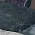 Tavolo in Ceramica Nero Greco Lucido Made in Italy - Grotta  Viadurini