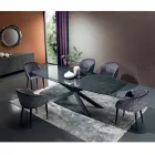 Tavolo in Ceramica Nero Greco Lucido Made in Italy - Grotta  Viadurini