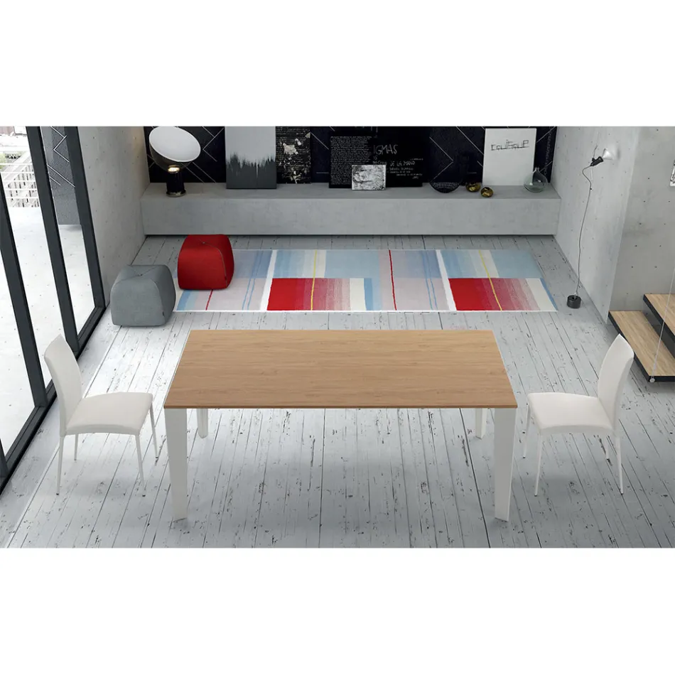 Tavolo in Legno Impiallacciato Allungabile fino a 325 cm Made in Italy – Settanta Viadurini