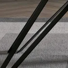 Tavolo in Legno Impiallacciato Frassino Carbone e Metallo Made in Italy - Meluso Viadurini