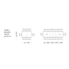 Tavolo in Legno Laminato Allungabile Fino a 470 cm Made in Italy – Gordito Viadurini