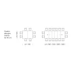 Tavolo in Legno Laminato Allungabile Fino a 470 cm Made in Italy – Gordito Viadurini