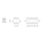 Tavolo in Legno Laminato Allungabile Fino a 470 cm Made in Italy – Gordito Viadurini