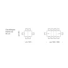 Tavolo in Legno Laminato Allungabile Fino a 470 cm Made in Italy – Gordito Viadurini