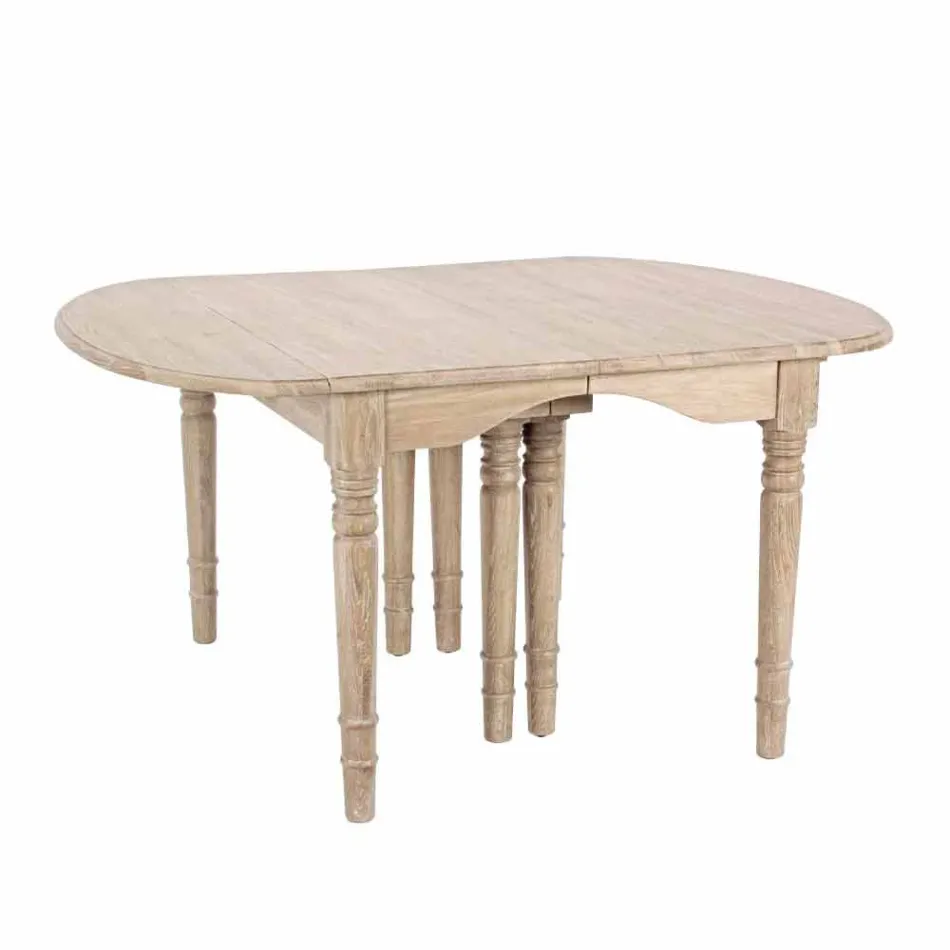 Tavolo in Legno Massello Allungabile Fino a 382 cm Homemotion - Brindisi Viadurini