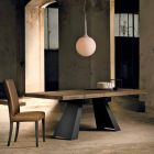 Tavolo in legno massello di design realizzato in Italia Zerba Viadurini