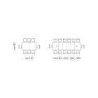 Tavolo in Legno Melaminico Allungabile Fino a 470 cm Made in Italy – Gordito Viadurini