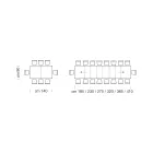 Tavolo in Legno Melaminico Allungabile Fino a 470 cm Made in Italy – Gordito Viadurini