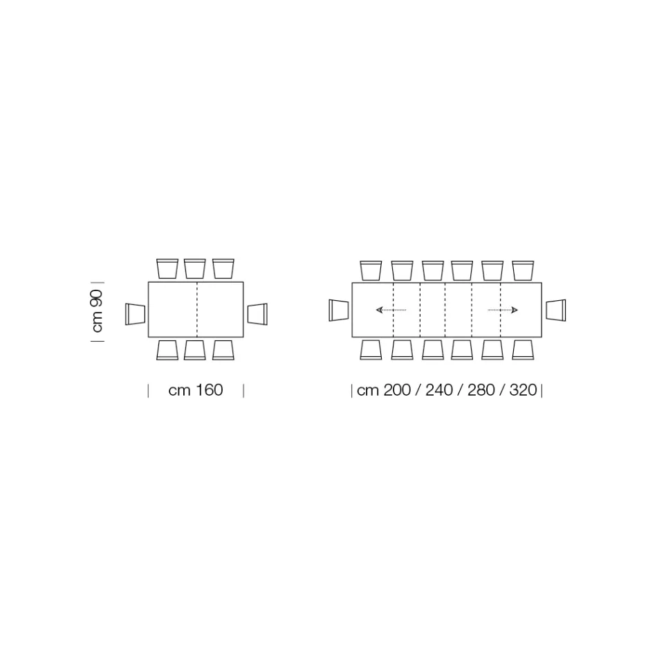 Tavolo in Legno Melaminico Allungabile Fino a 470 cm Made in Italy – Gordito Viadurini