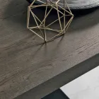 Tavolo in legno rovere nodato moderno prodotto in Italia Zerba Viadurini