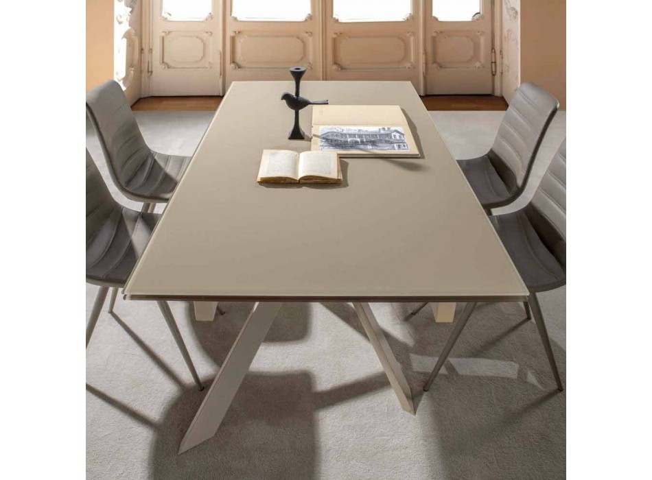 Tavolo in Vetro Allungabile, dal Design Moderno - Marliana Viadurini