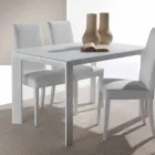 Tavolo in vetro temperato allungabile con mono allunga a libro Phoenix Viadurini