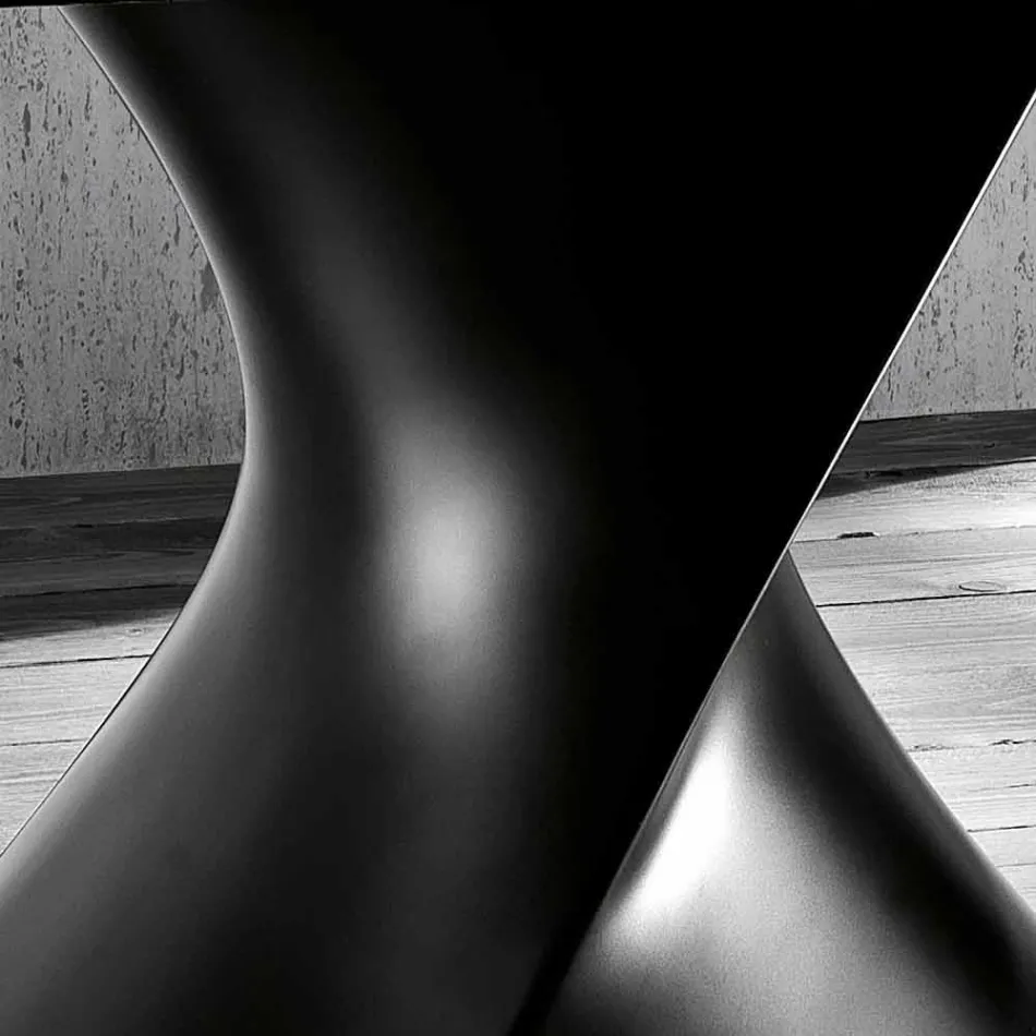 Tavolo in vetro temperato di moderno design prodotto in Italia, Clark Viadurini