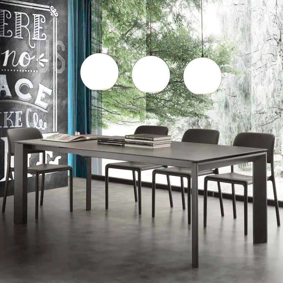 Tavolo in vetroceramica allungabile a libro fino a 240 cm Terni Viadurini