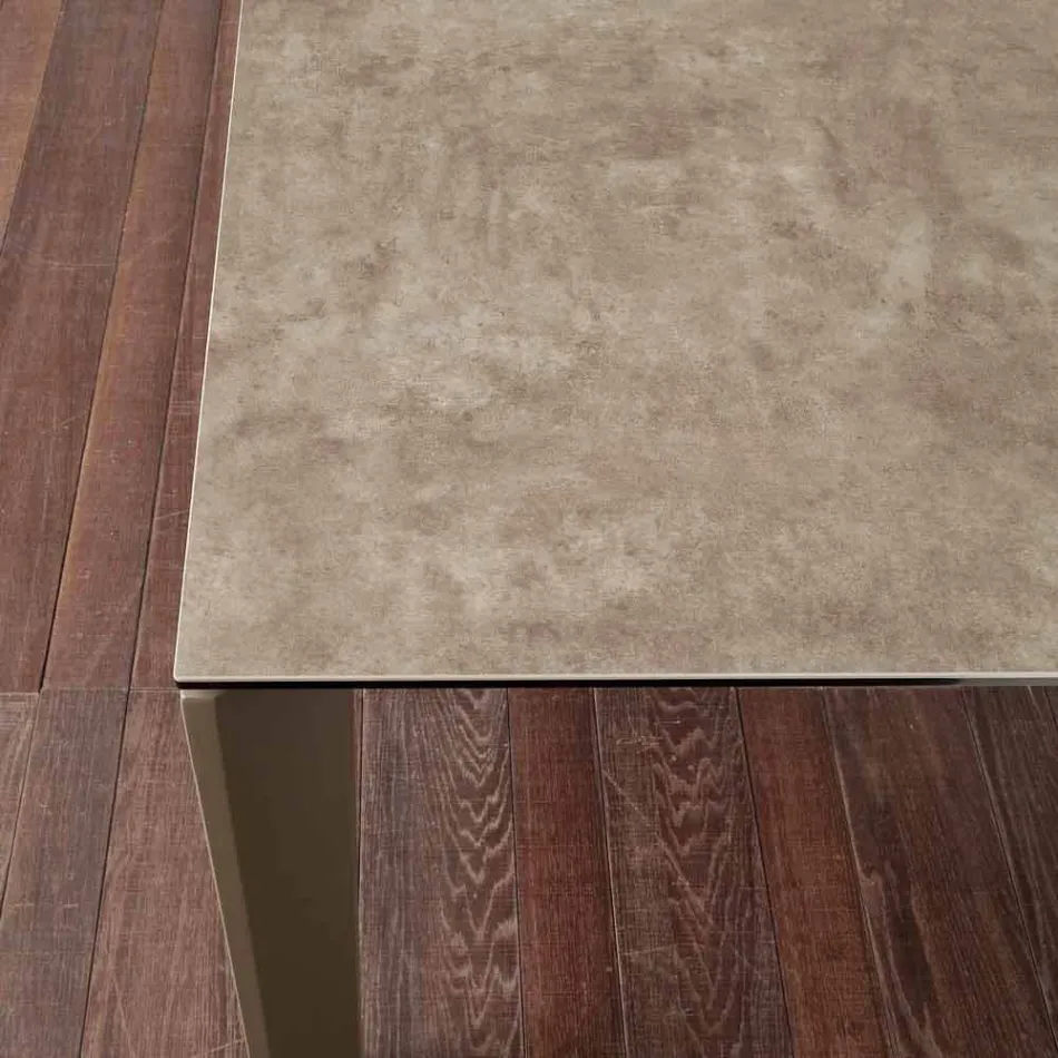 Tavolo in vetroceramica allungabile a libro fino a 240 cm Terni Viadurini