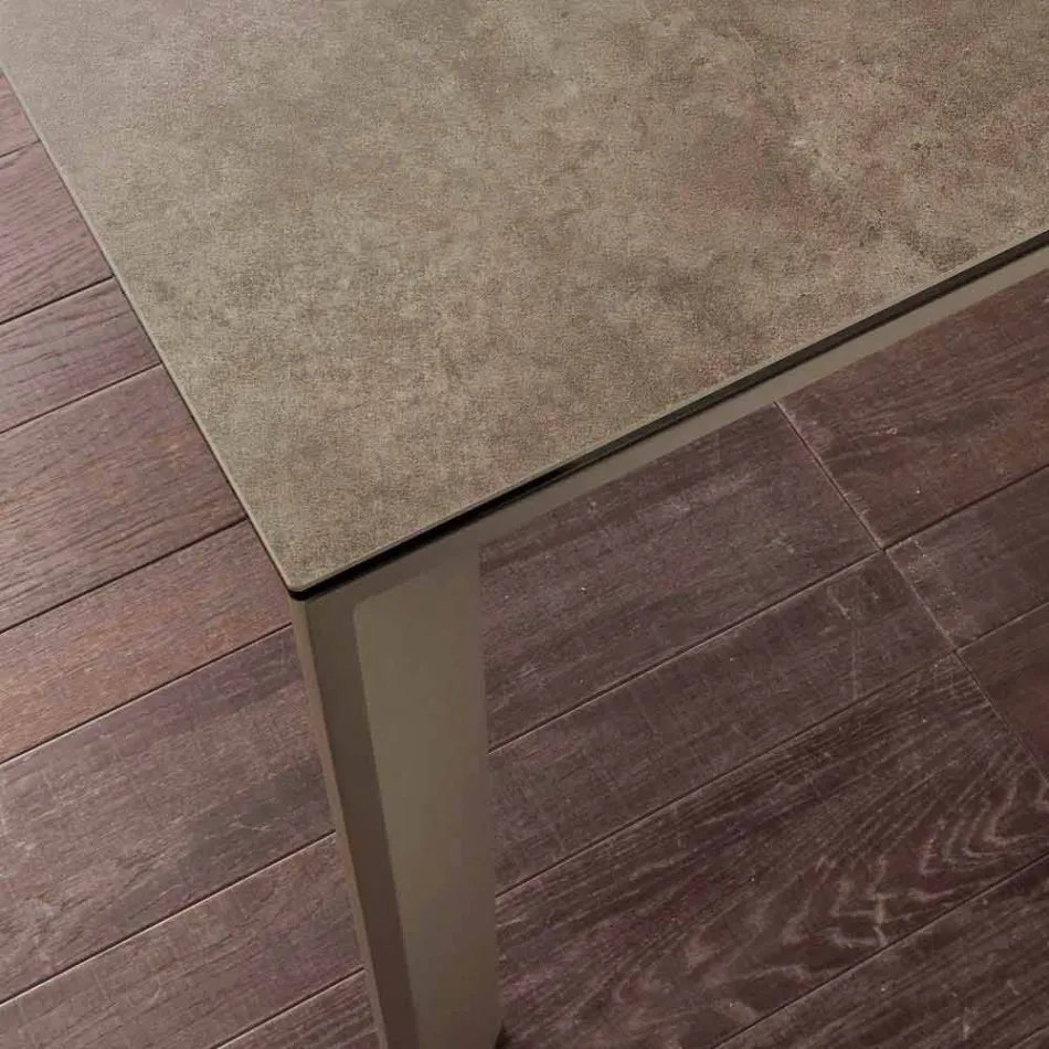 Tavolo in vetroceramica allungabile a libro fino a 240 cm Terni Viadurini