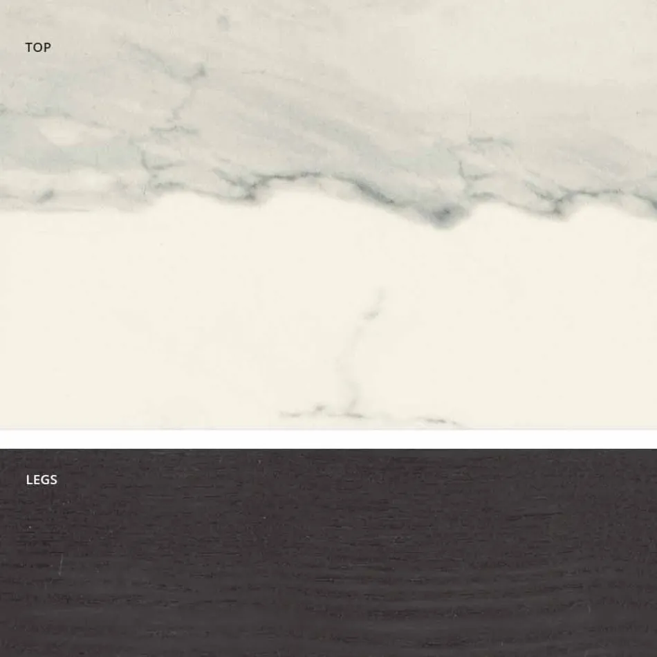 Tavolo in vetroceramica di moderno design fatto in Italia, Egisto Viadurini