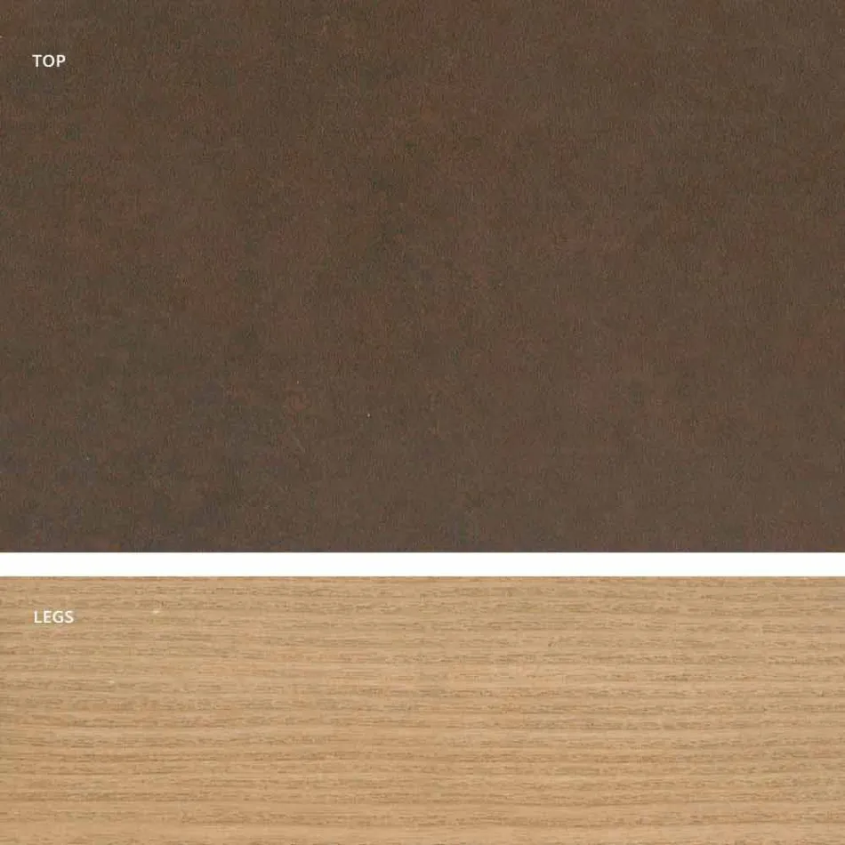 Tavolo in vetroceramica di moderno design fatto in Italia, Egisto Viadurini