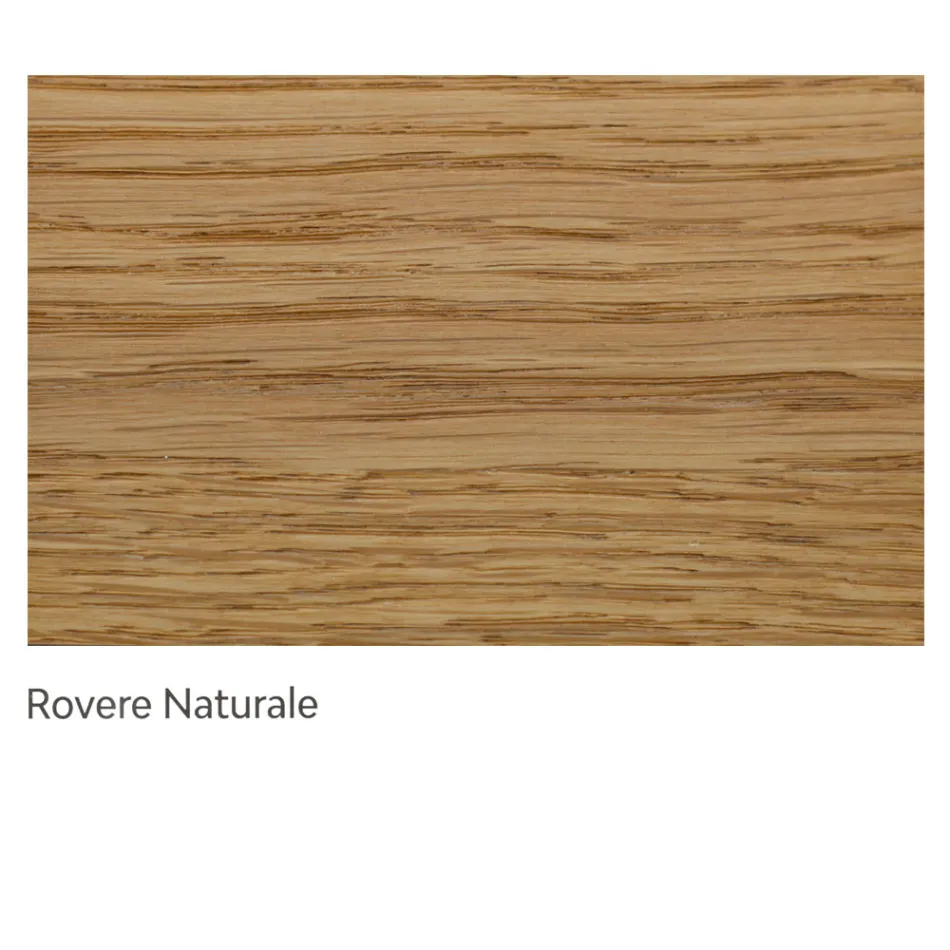 Tavolo Indoor con Piano e Gambe in Rovere Realizzato in Italia – Geolier Viadurini